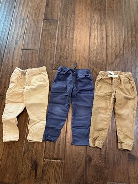 Cat & Jack Boys' Jogger Pants - Navy and Tan Mix